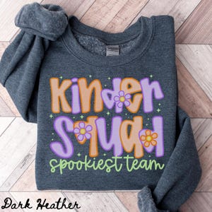 Kindergarten Team Sweatshirt, Halloween Lehrer Rundhalsausschnitt, Kindergarten Team Rundhalsausschnitt, Zurück zu Schule T-Shirt, Kindergarten Abteilung Geschenke