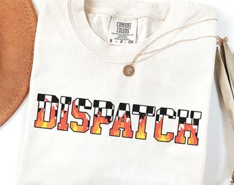 Dispatcher Comfort Colors Shirt, 911 Dispatcher Tshirt, Graduation Gift, Tee, Checkered, Checkers