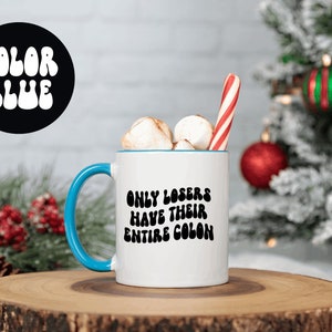 Mugg för kirurgi i tjocktarmscancer, presenter, kaffekoppsaccessoar, rolig, röd svart blå marinblå rosa handtag, kontorsinredning bild 6