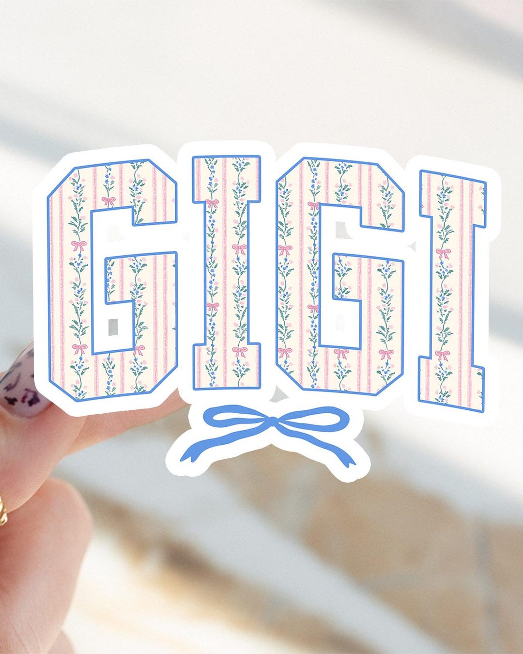 Gigi Sticker, Funny Mothers Day Kiss Cut Sticker, Gifts, Laptop Decal ...