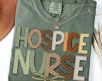 Comfort Colors Hospice Nurse Shirt, Fall Hospice Care Tee, Registered Nurse TShirt, Nursing Student T-Shirt, Hospice Team, Grad, Aide