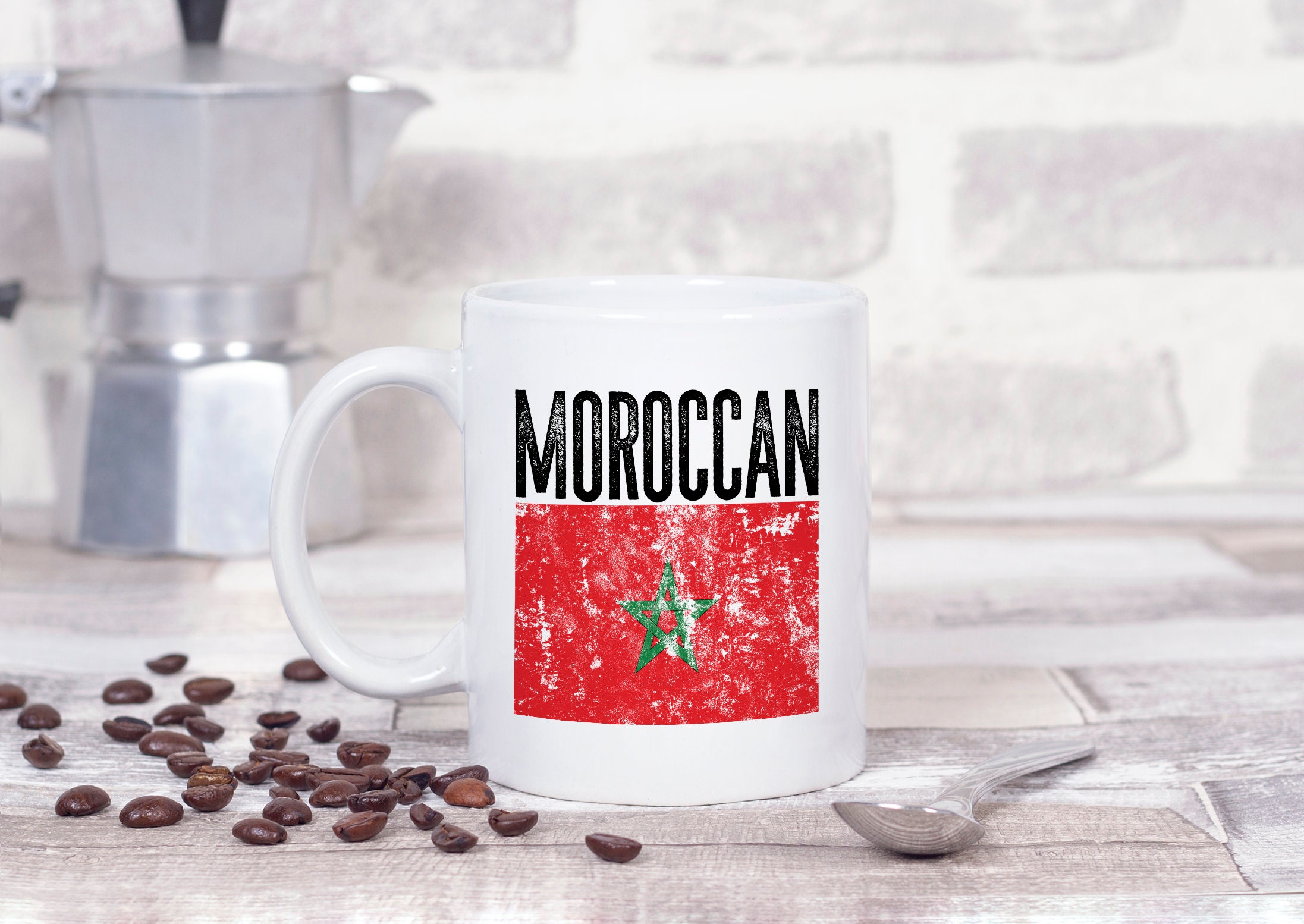 Moroccan Mug Moroccan Flag Moroccan Gift Morocco Gift Etsy