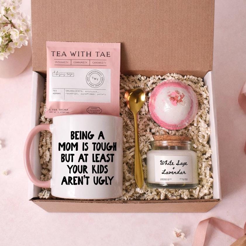 Mom Gift Basket From Daughter, Mothers Day Candle From Son, Gift for ...
