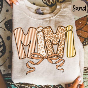 Mimi Sweatshirt, Autumn Grandma Shirt, New Fall Grandma Crewneck, Ghost Crew Neck, Gifts