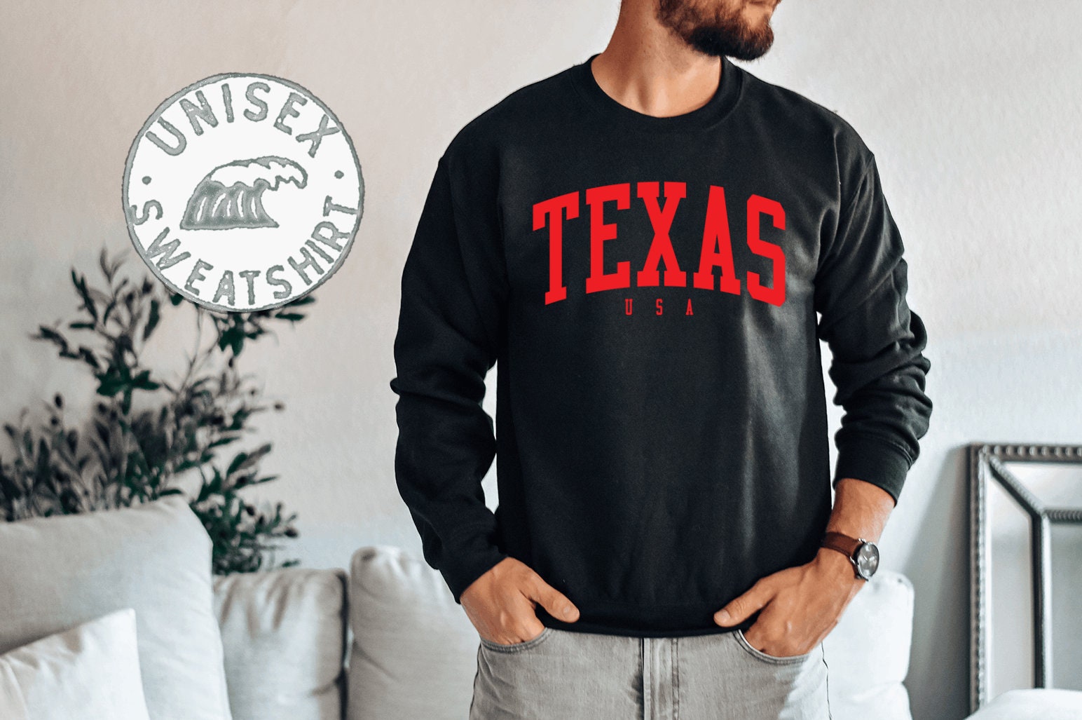 Texas TX Sweatshirt, Gifts, Crewneck, Funny Sweater Shirt