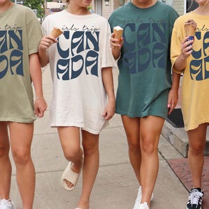 カナダ シャツ、女子旅行シャツ、カナダ T シャツ、バケーション T シャツ、マッチング グループ T シャツ、女性用フレンズ T シャツ