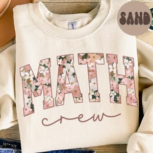 Mathe-Team-Sweatshirt, verspieltes Lehrer-Sweatshirt, Mathematik-Crewneck, Back to School T-Shirt, Geschenke der Mathe-Abteilung, Crew