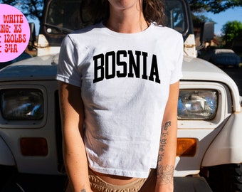Maglietta per neonati Bosnia, VESTIBILITÀ ADERENTE, Regali, Maglietta, T-shirt per lei, Donna, Carina, Alla moda
