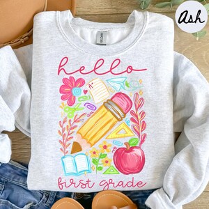 First Grade Team Sweatshirt, Teacher Sweatshirt, 1st Grade Crewneck, Back to School Tee, First Grade Department Gifts, Crew