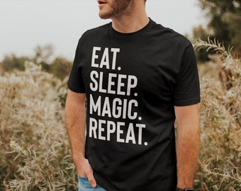 Magic Tricks Magician Eat Sleep Repeat Watercolor Gift Maglietta Magic Tricks Magician Eat Sleep Repeat Watercolor Gift Maglietta