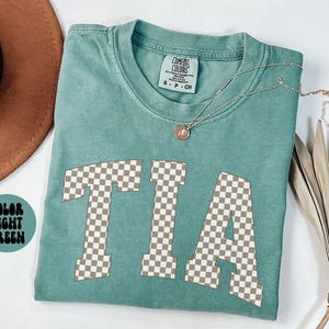 Tia Shirt, Mother&#39;s Day Gifts, Tia Tees, Tia Gifts, Checkered, Tia Tshirts