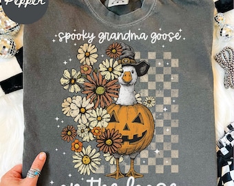 Grandma Comfort Colors Shirt, Halloween Grandma Shirt, New Fall Grandma Tshirt, Ghost Tee, Autumn Gifts