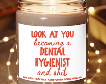 Funny Dental Hygienist Candle, Graduation Gifts, Future Dental School Graduates, Dentist Graduation