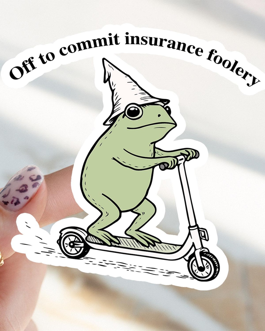 Frog Insurance Insurance Agent Frog Sticker, Funny Kiss Cut Sticker, Gifts, Laptop ...