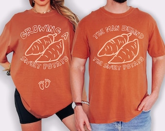 Thanksgiving Couples Mom Dad Comfort Colors Shirt Matching Pajamas Mama T-Shirt Pregnancy Announcement Tee New Expecting Parents Gift Shower