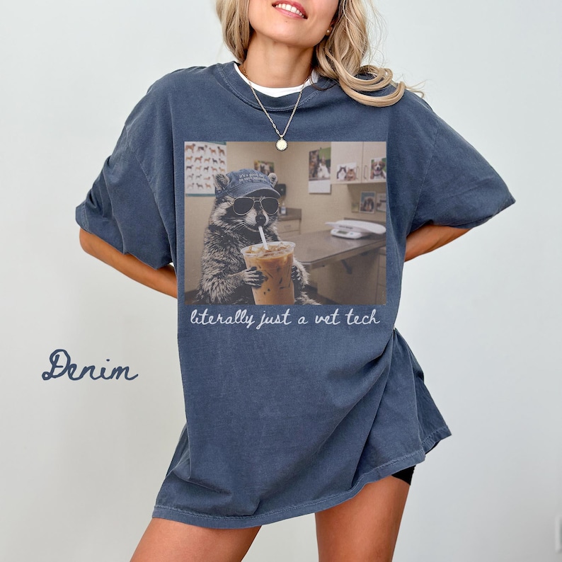 Comfort Colors Vet Tech Shirt, Raccoon Veterinary Technician Gifts, Vet ...