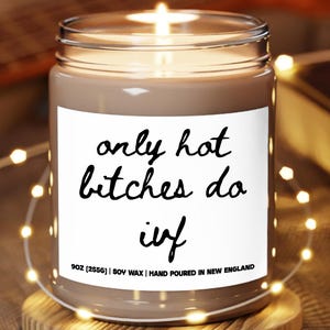 Funny IVF Candle, Transfer Day Gifts, Fertility Support Gifts, Egg Retrieval, Mom To Be, Infertility, Gift for Friend, IVF Care Package