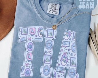 Vinter Tia Comfort Colors-skjorta, mosterskjorta, mors dag-presenter, syster-t-shirt, ny moster-t-shirt