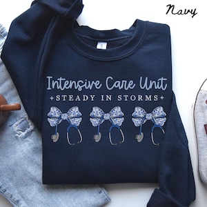 ICU Nurse Sweatshirt, Intensive Care Unit Shirt, ICU Department Crewneck, Nurse Week Crew Neck, Nurse Life Jumper, Cute Nursing School