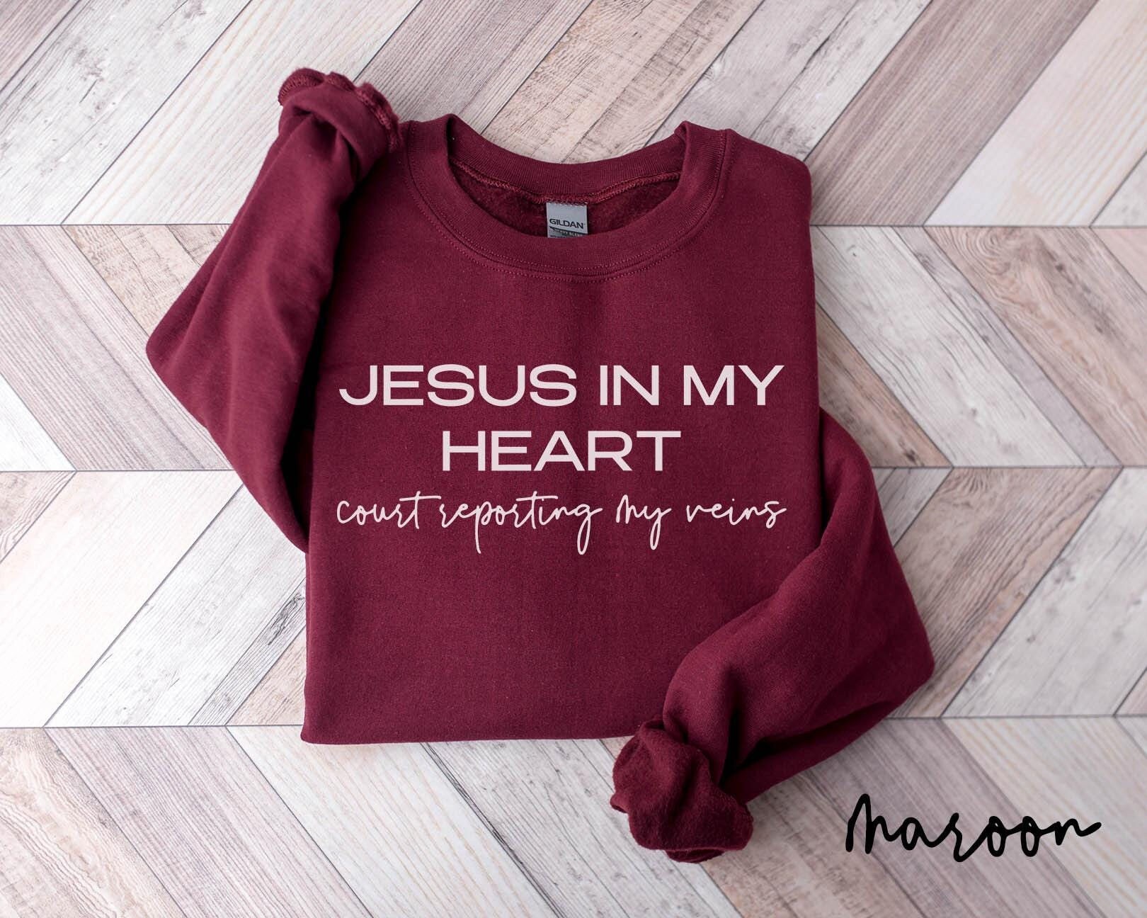 Court Reporter Sweatshirt, Abschlussfeier Geschenke, Court Reporter Geschenke, christlicher Rundhalsausschnitt, lange Ärmel