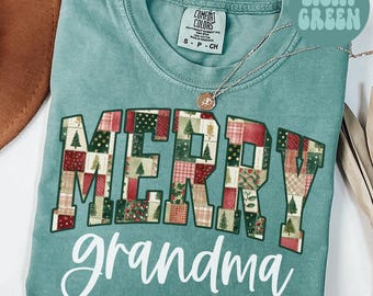 Oma kerst comfort kleuren shirt, oma shirt, nieuwe oma tshirt, kerstman T-shirt, kerstcadeaus
