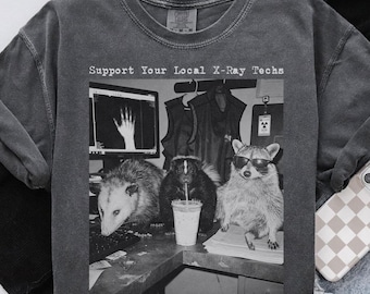 Comfort Colors Xray Technologist Shirt, Raccoon Radiology T-shirt, Possum Rad Grad Gifts, Radiologic Tech Tee, Cute Department