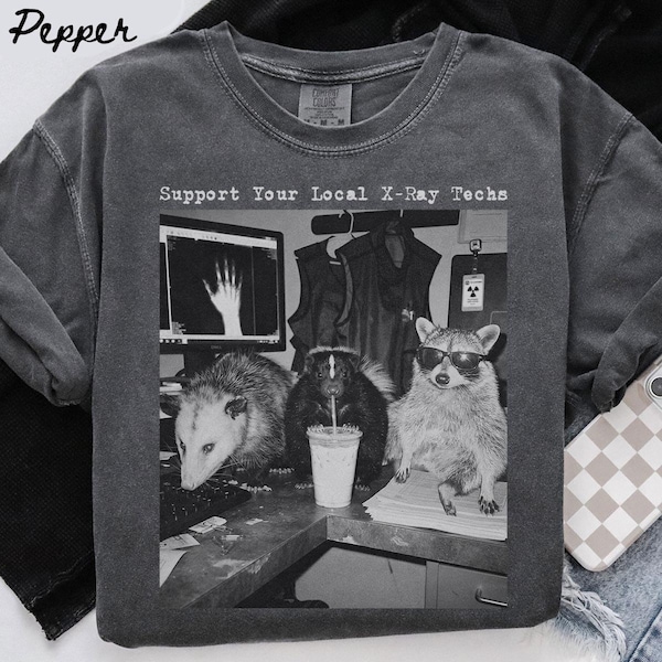 Comfort Colors Xray Technologist Shirt, Raccoon Radiology T-shirt, Possum Rad Grad Gifts, Radiologic Tech Tee, Cute Department