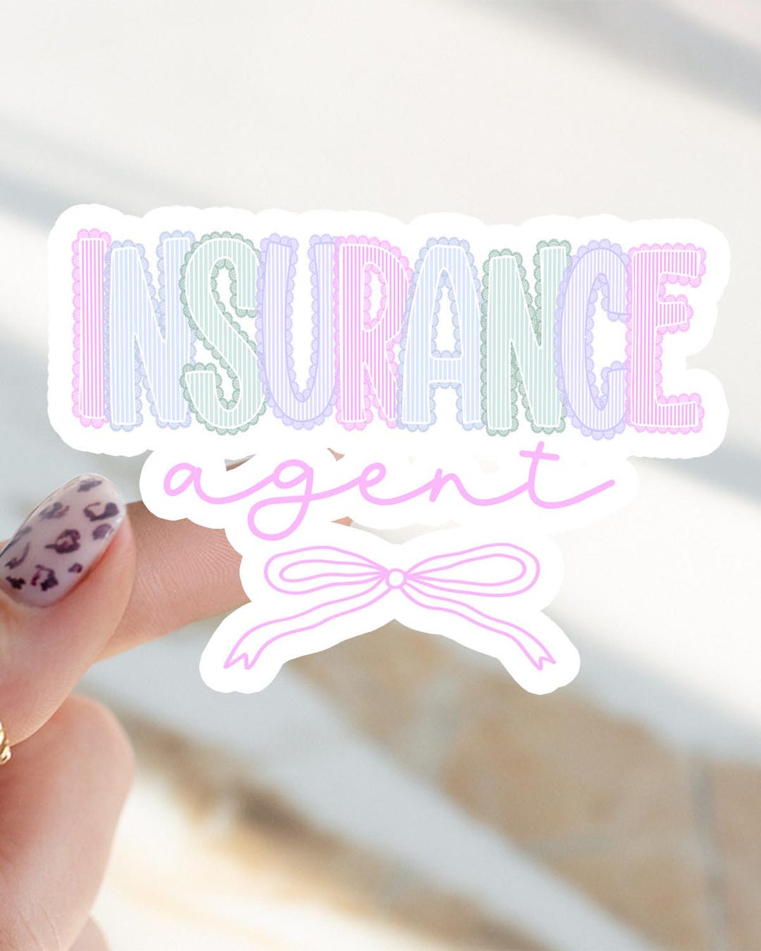 Insurance Agent Sticker, Graduation Lace Dainty Spring Kiss Cut Sticker ...
