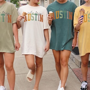 オースティン テキサス シャツ、オースティン T シャツ、女子旅行シャツ、バケーション T シャツ、マッチング グループ T シャツ、女性用フレンズ T シャツ