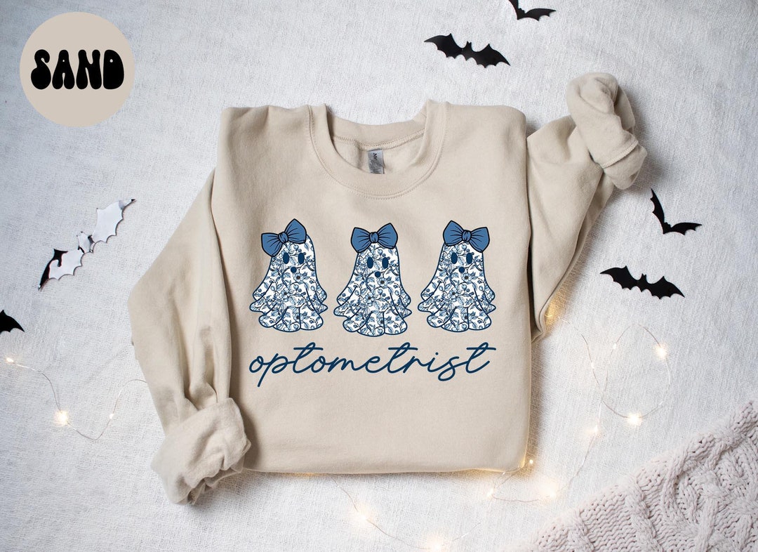Optometrist Optometry French Blue Toile Halloween Ghosts Coquette ...