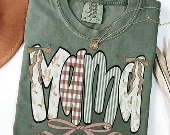 Mama Comfort Colors Shirt, Duck Mom Shirt, New Mother Tshirt, Cute Gift For Mom, Trendy Tee, Pregnancy Reveal
