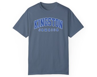 Kingston Jamaica Shirt, Gifts, COMFORT COLORS, Tshirt, Crew Neck Tee, Crewneck, Short Sleeve, Men Women