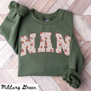 Sudadera para abuela, regalos para el Día de la Madre, cuello redondo para abuela, camisetas de fresa para abuela, regalos para abuela