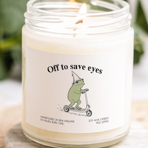 Optometrist Graduation Gifts, Funny Optometry Candle, Frog School Student, Future, Eye Care Professional Appreciation