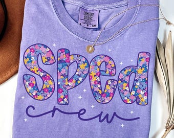 Komfort Farben SPED Shirt, Lehrer T-Shirt, spezielle Bildung T-Shirt, Back to School, SPED Abteilung Geschenke, Crew, Kader