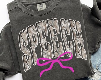Camo SLP Team Sweatshirt, Sprachlehrer Sweatshirt, Rundhalsausschnitt, Back to School T-Shirt, Sprachabteilung Geschenke, Sprachtherapie