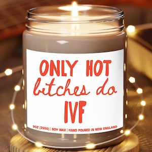 Funny IVF Candle, Transfer Day Gifts, Fertility Support Gifts, Egg Retrieval, Mom To Be, Infertility, Gift for Friend, IVF Care Package