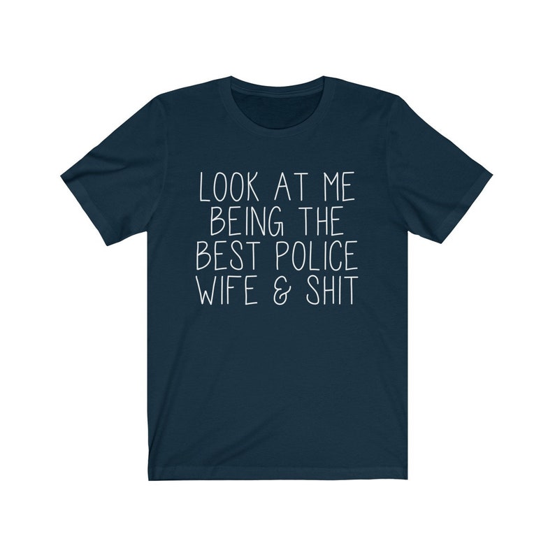 Polisfrupresenter, polisfruskjorta, polisfru-t-shirt, polisfrufödelsedagspresenter för män och kvinnor Navy