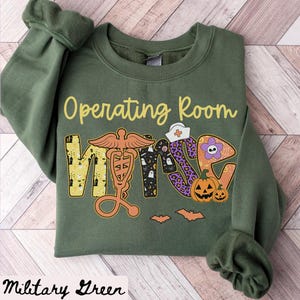 OR Nurse Sweatshirt, Halloween Operating Room Nurse Shirt, Surgical Nurse Crewneck, SICU Appreciation Gift, Nursing Grad Medical Team