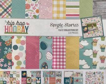 Hip Hop Hooray Bits & Pieces Fustelle Die-Cuts Per Journal E Scrapbooking - 56 Pezzi In Cartoncino, Senza Acidi - 5