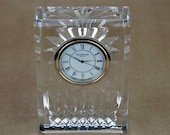 Waterford Favorite LISMORE 4 Inch Lead Crystal Quartz Clock Made In Ireland
