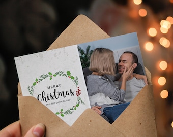 Christmas Postcard Template 5x7 - V19 - Instant Download