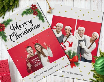 Christmas Postcard Template 5x7 - V12 - Instant Download