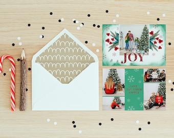 Christmas Postcard Template 5x7 - V20 - Instant Download