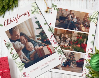 Christmas Postcard Template 5x7 - V7 - Instant Download
