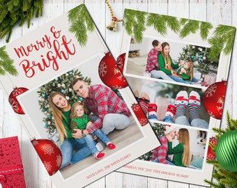 Christmas Postcard Template 5x7 - V4 - Instant Download