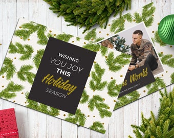 Christmas Postcard Template 5x7 - V18 - Instant Download