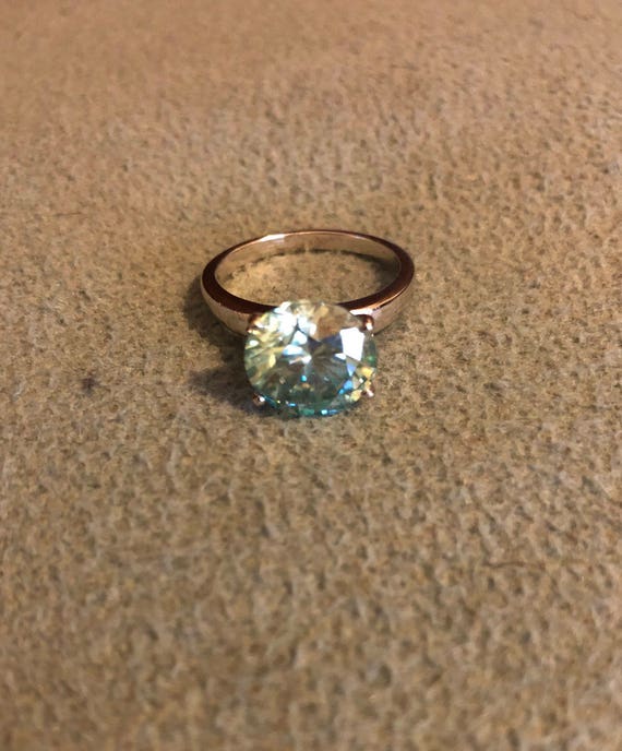 Blue diamond sale sterling silver ring