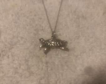 sterling silver turtle necklace