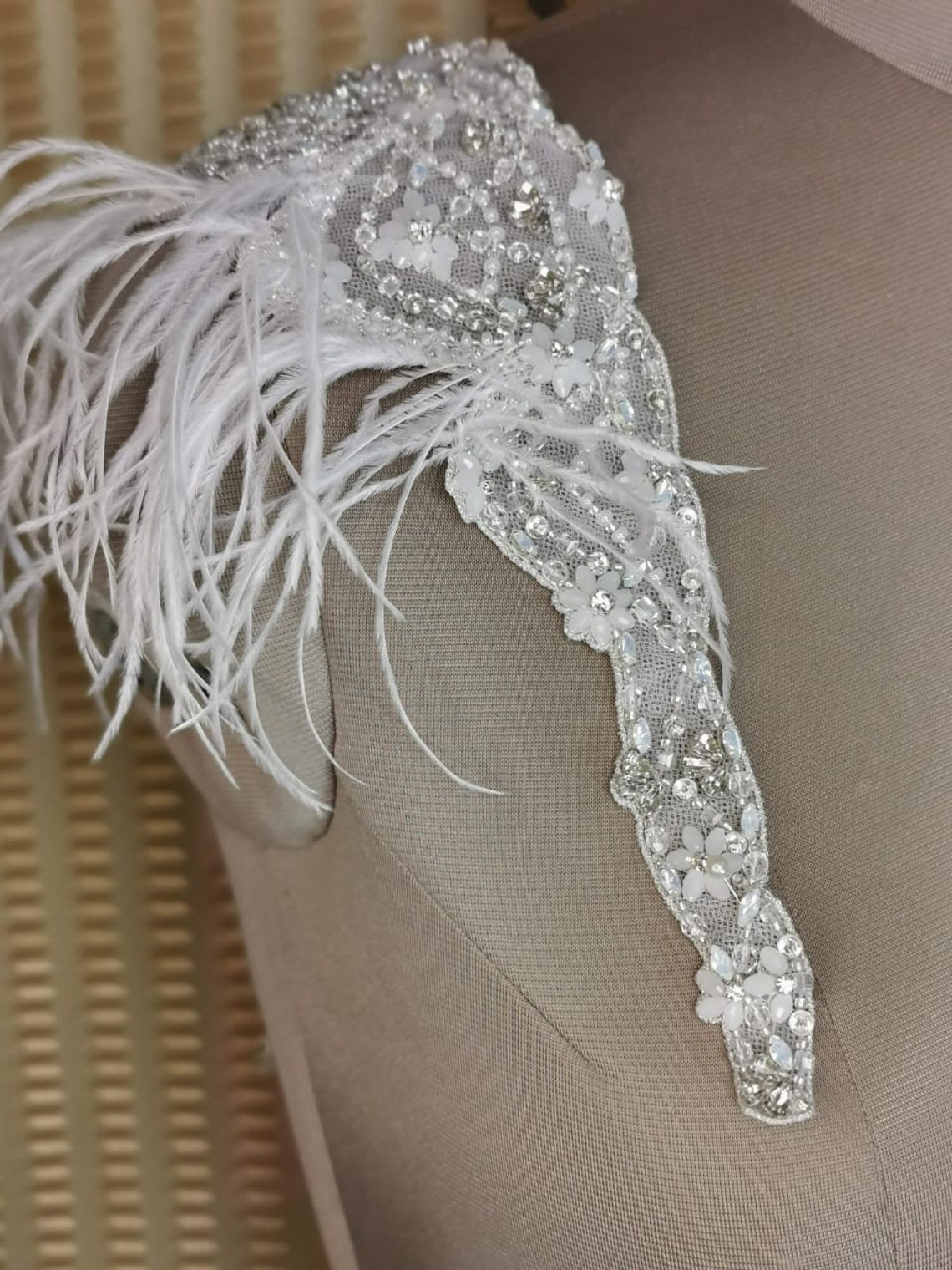 Wedding dress straps bridal straps statement strap shoulder | Etsy